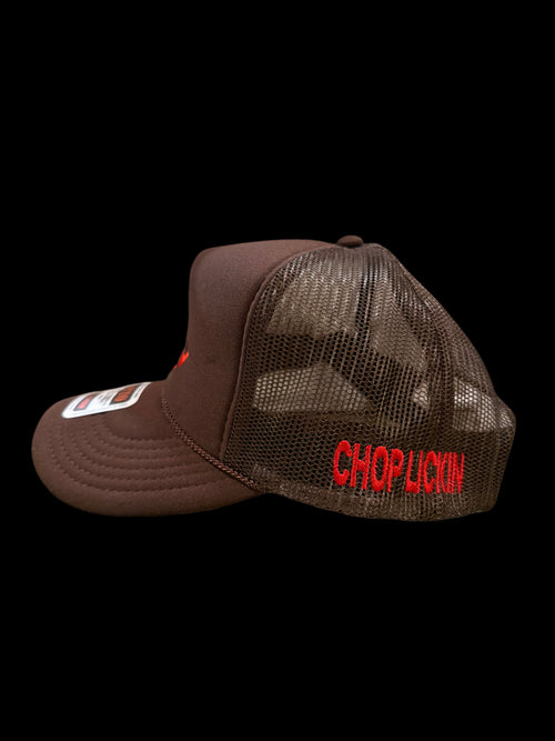 CL V3 Trucker (Brown with Red Embroidery)